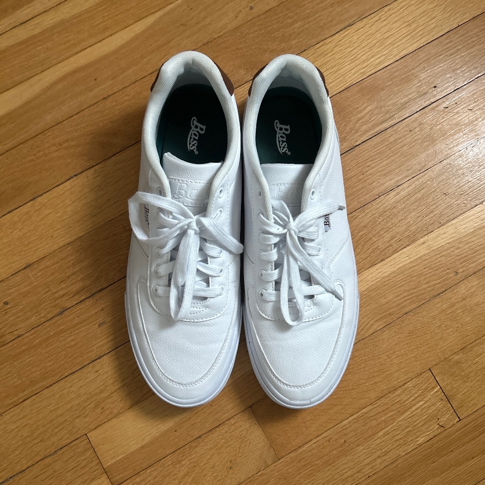Mens Bass White Sneakers